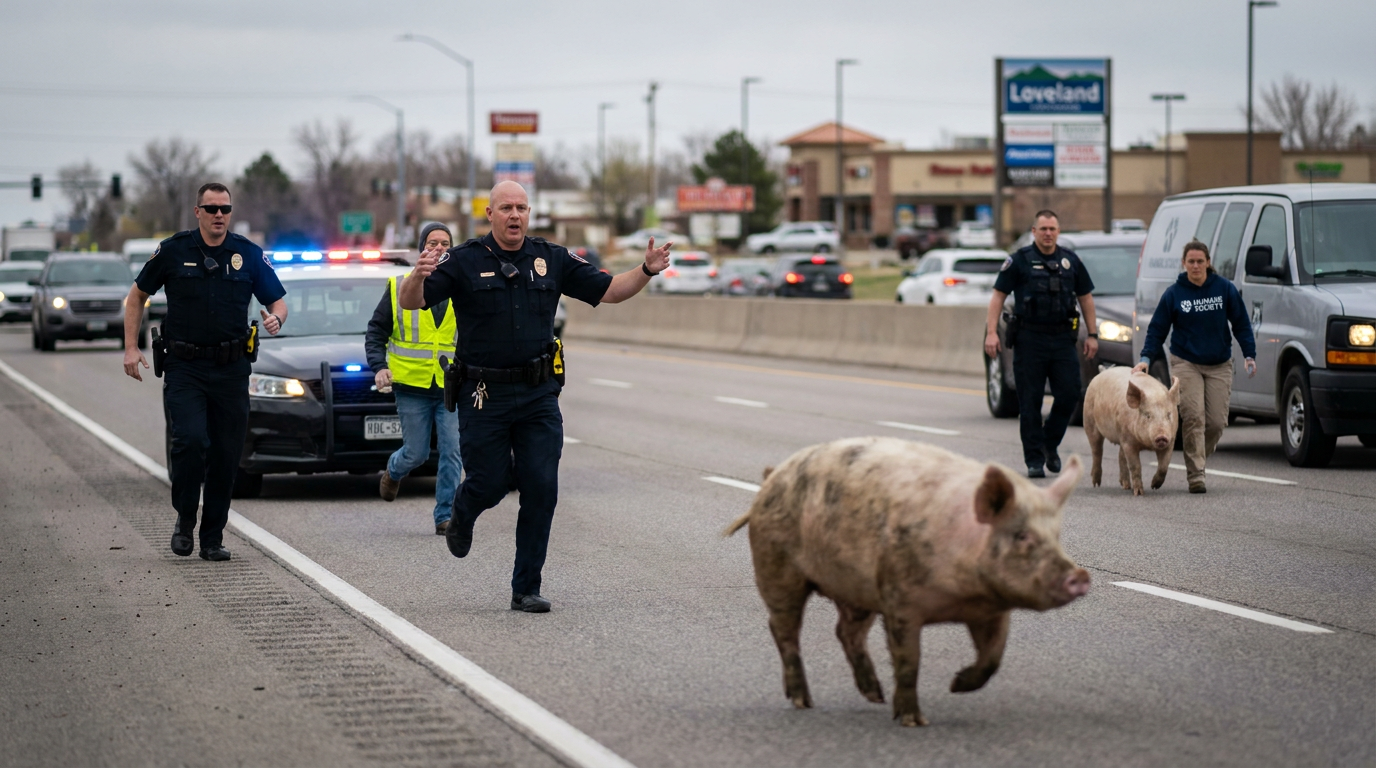 Police Conduct High-Speed Ham Pursuit