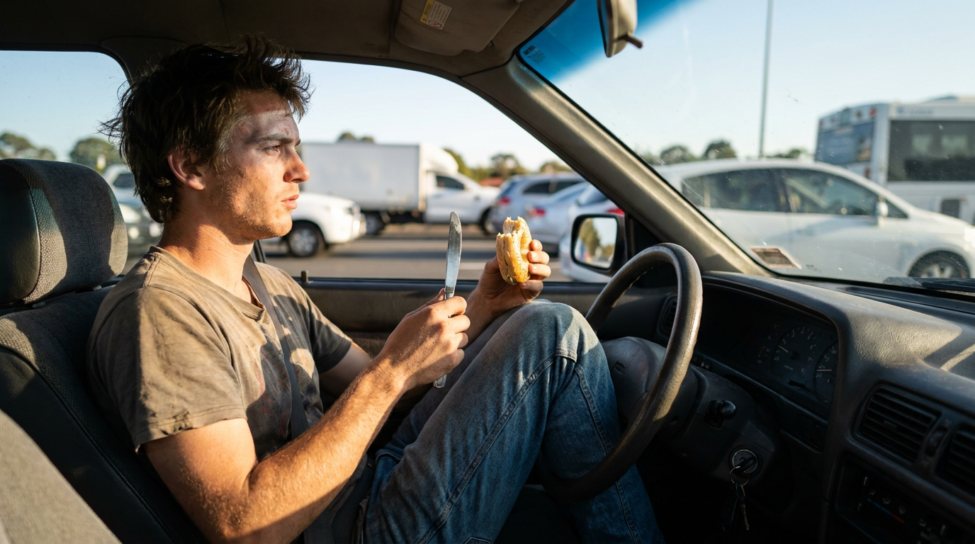Driver Discovers Bagels Have a Hole, Traffic Laws Don’t